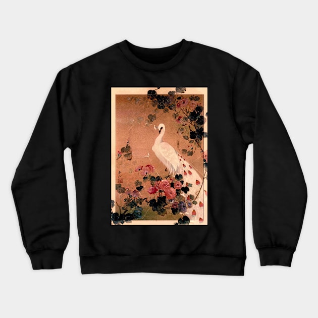 ORIENTAL STORK PEACOCK JAPAN LOTUS PAGODA BLUSH PINK Crewneck Sweatshirt by jacquline8689